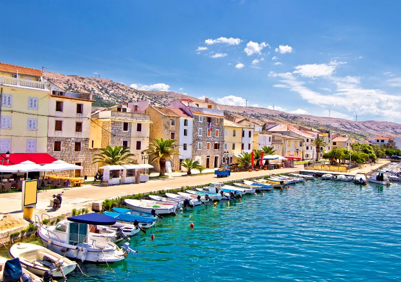 Pag Town buildings on the waterfront