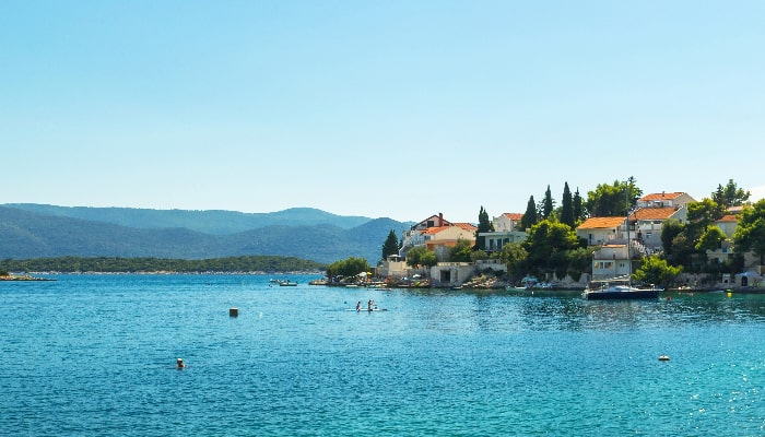 Dalmatian Coast sea and mountains